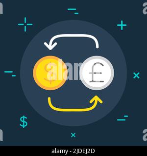 Vector Business or Finance Category Flat Minimal Style Colorful Icon Stock Vector