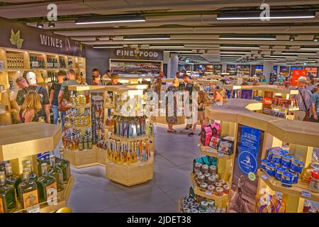 Duty Free shopping at Resnik Airport, Croatia or Split Airport as it is  commonly known Stock Photo