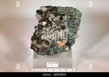 Vesuvianite. minerals. North America; Canada; Quebec; Templeton Stock Photo