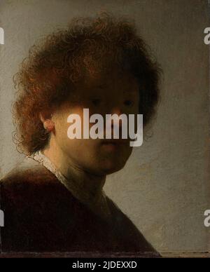 Self-portrait, Rembrandt van Rijn, c. 1628 Stock Photo