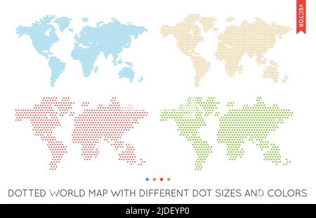 Vector Flat World Map Infographic. Map of the World. Stock Vector