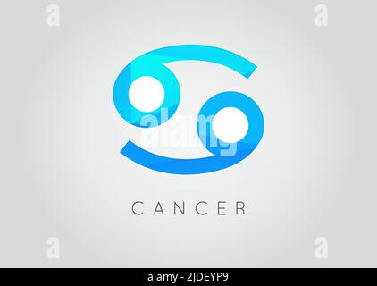 Cancer Constellation. Detailed Stylish Zodiac Icon. Modern Style Drawing. Vector Illustration. Stock Vector