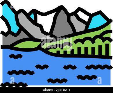 banff national park color icon vector illustration Stock Vector