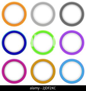 Set of vector colorful banners. Abstract vector shapes for design. Ciolored round banners Stock Vector