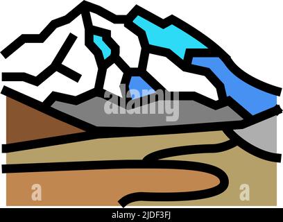 mckinley mount color icon vector illustration Stock Vector