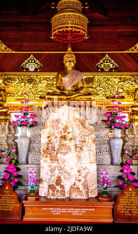 Wat Khoi white temple in Phetchaburi, Thailand Stock Photo
