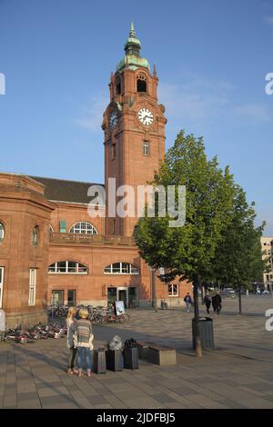 Neo-Baroque Central Station in Wiesbaden, Hesse, Germany Stock Photo