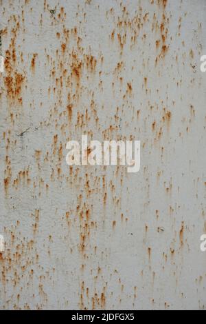 Old sheet of metal with rusty streaks Stock Photo