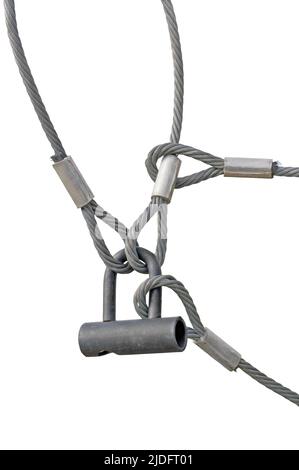 Safety Interlock Rop Industrial safety lock and interlock wire loop ropes Stock Photo - Alamy