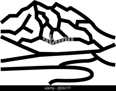 mckinley mount line icon vector illustration Stock Vector