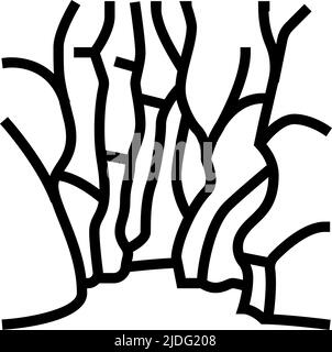 antelope canyon line icon vector illustration Stock Vector