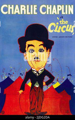 Poster for the American theatrical release of Charlie Chaplin's 1928 film The Circus. Stock Photo