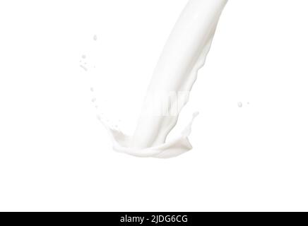 Milk splash isolated on white background Stock Photo