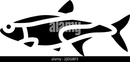tetras aquarium fish glyph icon vector illustration Stock Vector