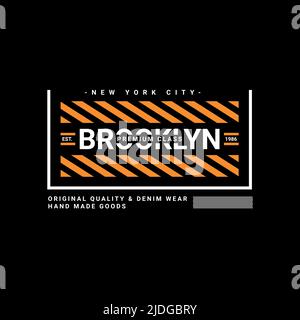 Brooklyn writing design, suitable for screen printing t-shirts, clothes, jackets and others Stock Vector