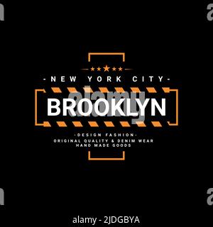 Brooklyn writing design, suitable for screen printing t-shirts, clothes, jackets and others Stock Vector