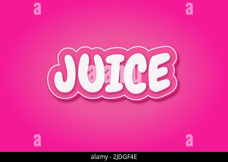 Editable text effects Juice , words and font can be changed Stock Vector
