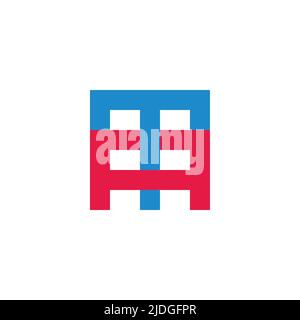 letter ta linked colorful line geometric logo vector Stock Vector