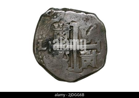 Pieces of eight of 1699 Stock Photo