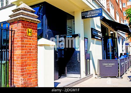 Gordon Ramsey Street Burger Restaurant, Kensington, London, England Stock Photo