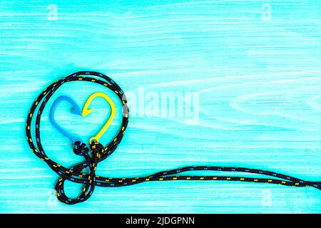 Nautical braided rope fishing hook bracelets with spare hooks