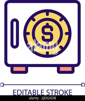 Safe pixel perfect RGB color icon Stock Vector
