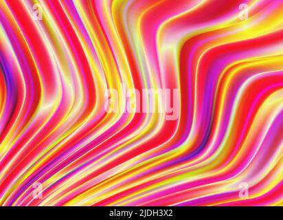 Background with colorful chromatic waves in reds, hologram foil pattern Stock Vector