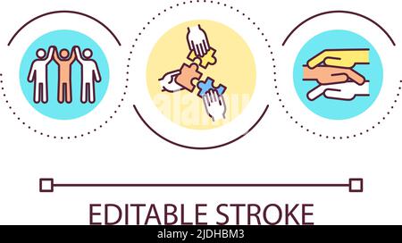 Social group loop concept icon Stock Vector