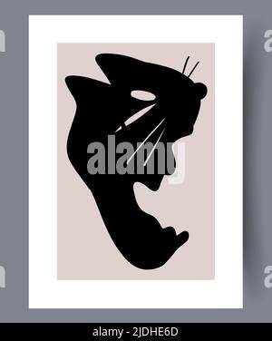 Minimalistic hand drawn printable wall art Stock Vector