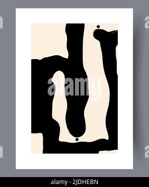 Minimalistic hand drawn printable wall art Stock Vector