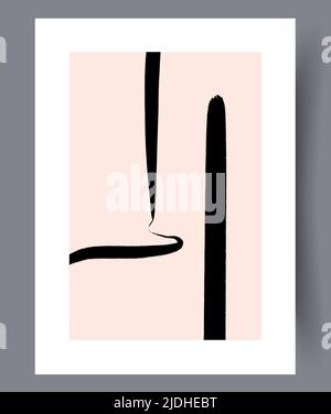 Modern printable artworks for interior designs Stock Vector