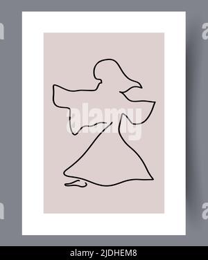 Printable minimalistic wall art decor Stock Vector