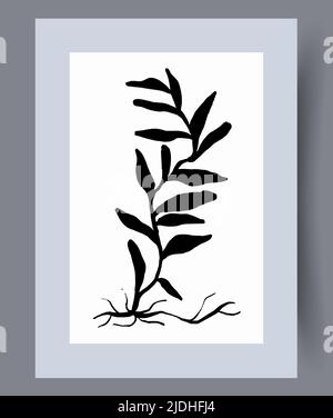 Minimalistic hand drawn printable wall art Stock Vector