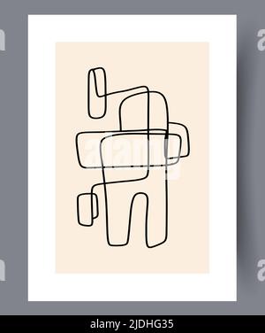 Printable minimalistic wall art decor Stock Vector