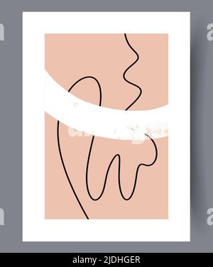 Minimalistic hand drawn printable wall art Stock Vector