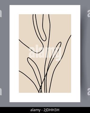 Modern printable artworks for interior designs Stock Vector
