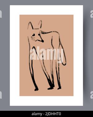 Printable minimalistic wall art decor Stock Vector