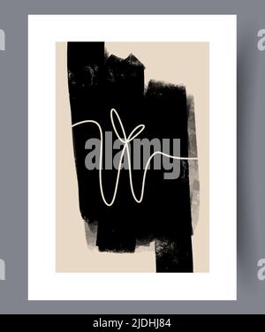 Modern printable artworks for interior designs Stock Vector
