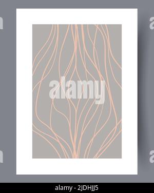 Modern printable artworks for interior designs Stock Vector