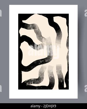 Minimalistic hand drawn printable wall art Stock Vector