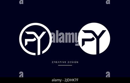 Alphabet Letters PY or YP Abstract Icon Logo Monogram Stock Vector