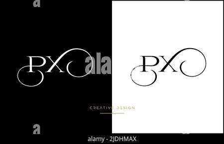 Alphabet Letters PX or XP Abstract Icon Logo Monogram Stock Vector