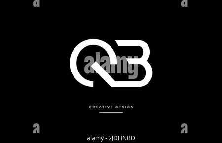 Alphabet Letters QB, BQ, Q or B Abstract Icon Logo Monogram Stock Vector