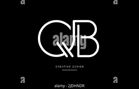 Alphabet Letters QB, BQ, Q or B Abstract Icon Logo Monogram Stock Vector