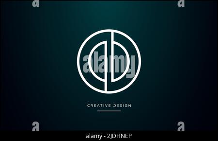 Alphabet Letters QB, BQ, Q or B Abstract Icon Logo Monogram Stock Vector