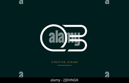 Alphabet Letters QB, BQ, Q or B Abstract Icon Logo Monogram Stock Vector