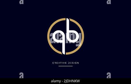 Alphabet Letters QB, BQ, Q or B Abstract Icon Logo Monogram Stock Vector