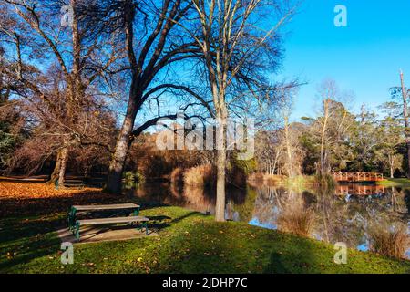 Malmsbury Botanic Gardens in Victoria Australia Stock Photo