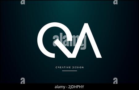 Alphabet Letters QA, AQ, Q or A Abstract icon Logo Stock Vector