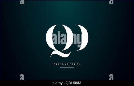 QD or DQ Alphabet Letters Logo Icon Monogram Stock Vector